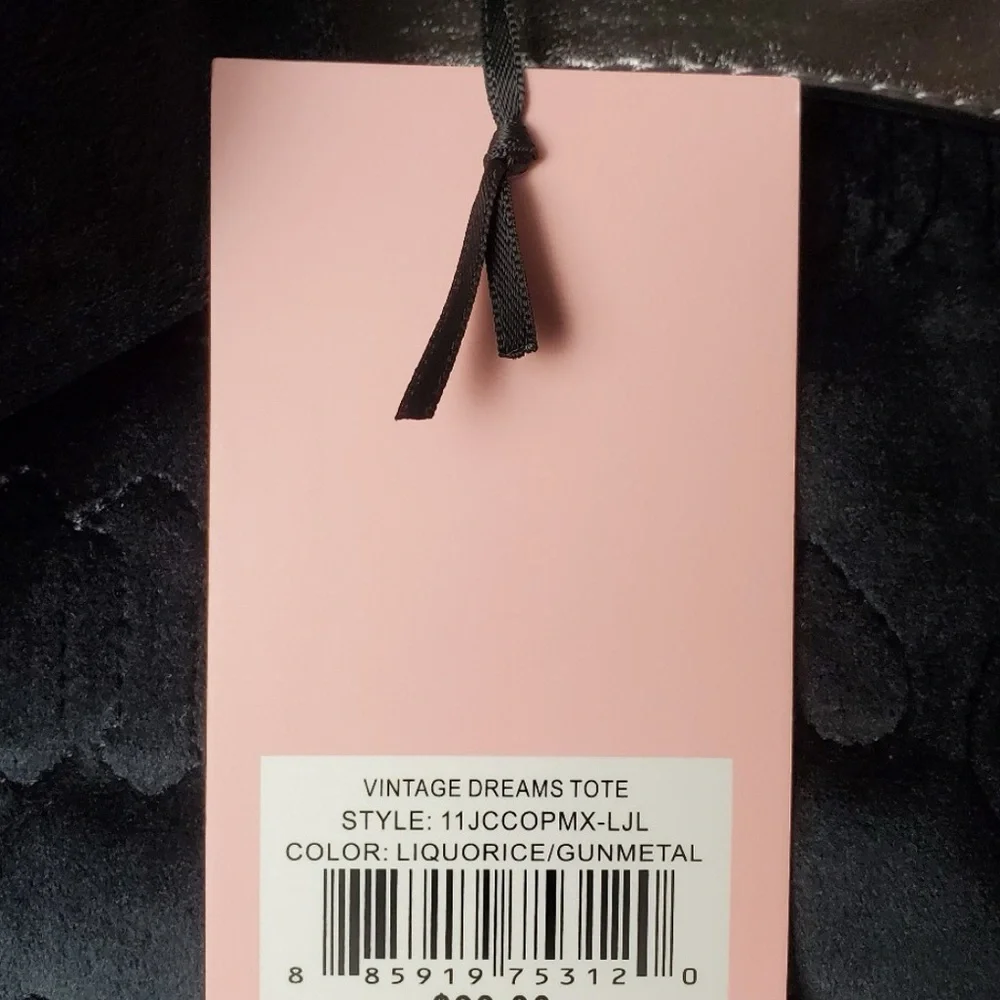 JUICY COUTURE liquorice vintage dreams daydreamer tote